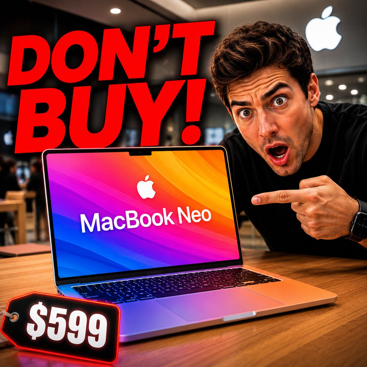 Techsomewhere01's tweet photo. ⚠️ Dont buy The MacBook Neo before watching this!

➡ https://t.co/x8FBIm0d5u

🖥️ $599
📼 A18 Pro Chip
🔋Up to 16 Hour Battery 

#MacBookNeo #MacBook #Apple #AppleSilicon #Technews #Techsomewhere https://t.co/SN97Hsin52