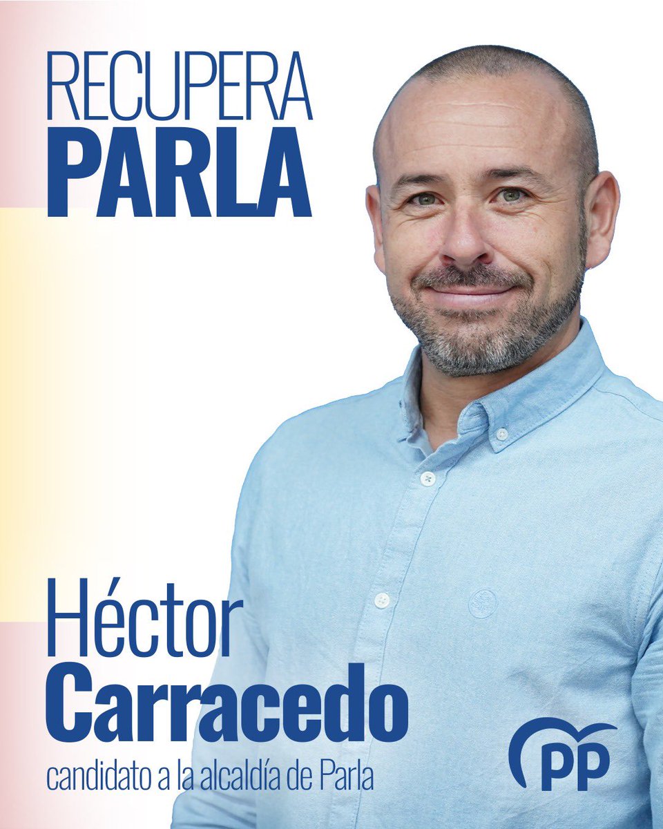 ppparla's tweet photo. El Partido Popular ya tiene candidato a la alcaldía

Enhorabuena a nuestro portavoz, @Hector_de_Parla será el alcalde que Parla necesita. 

Hay que poner fin a más de 40 años de socialismo y llenar nuestras calles de proyectos, ilusion y futuro. 

Es momento de recuperar Parla https://t.co/vHkbyjZ3Ge