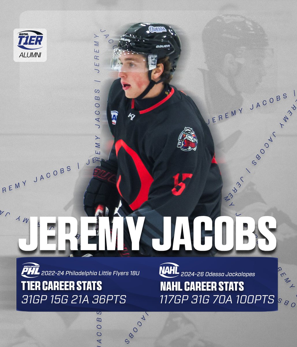NAPHL's tweet photo. #ExposureRedefined
Jeremy Jacobs is the perfect example of the Ladder of Development!
Jacobs advanced from the #NAPHL to @NAHLHockey and led the Odessa Jackalopes in points during the 2025-26 season! https://t.co/uAqEH2UIyf