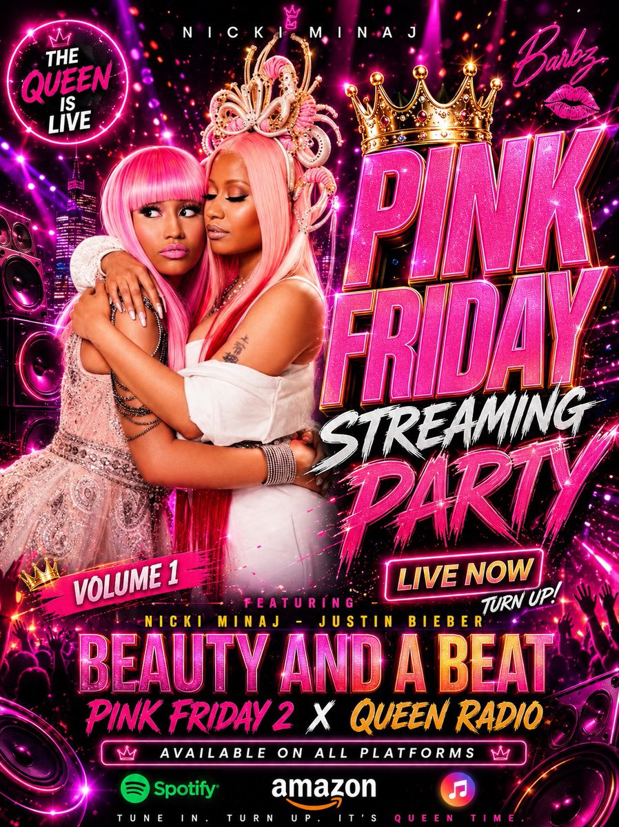 PrettyHustlerzz's tweet photo. Good Afternoon #Barbz Please Join Us In Streaming #PinkFriday X #PF2 X #BAAB X #QueenRadio
💕🎙️💥• #PinkFriday X #BAAB •
https://t.co/59KAIjvfoK
#NickiMinaj #PinkFriday #BAAB #QueenRadio #Onila #StreamNicki https://t.co/xKJ6Rfb7X3