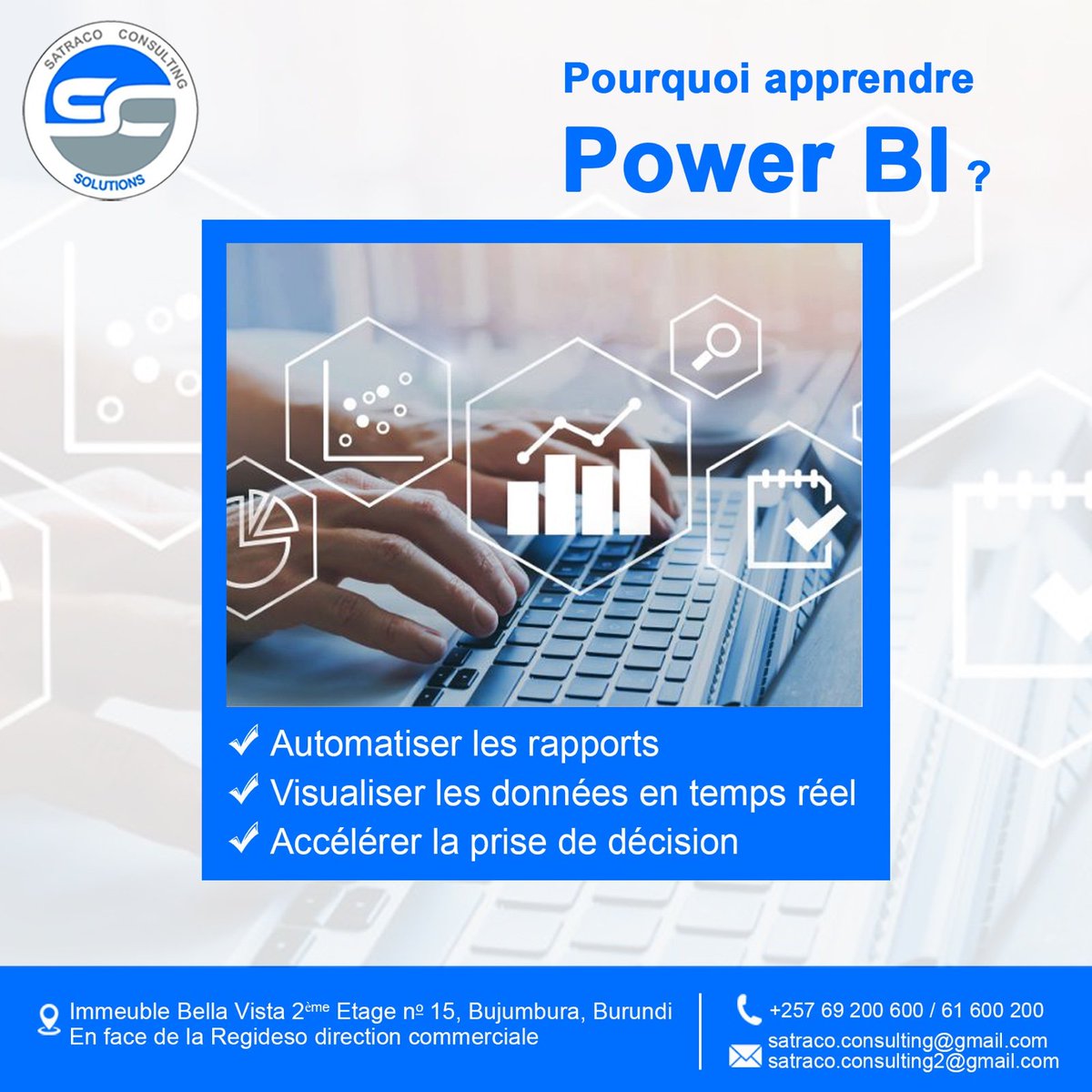 SatracoCS's tweet photo. Les données ont de la valeur uniquement lorsqu'elles sont comprises. La formation en Power BI chez @SatracoCS vous permettra de transformer des dizaines de fichiers en tableaux de bord interactifs accessibles en quelques secondes. 

Contactez-nous 

#abatwip #training  #formation https://t.co/49e8AOgj0v
