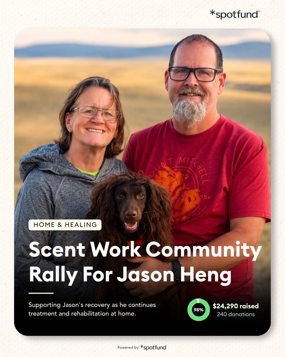 spotfund's tweet photo. 🩵 https://t.co/Wu9kGcpL7Y

Thank you for supporting Jason and Katy during this challenging journey. Your generosity, prayers, and encouragement are helping them focus on healing and the road ahead. ✨

Start your own fundraiser at https://t.co/QFgM9gIq8D today.

#spotfund #spotfundcampaign #fundraising #crowdfunding #makingadifference