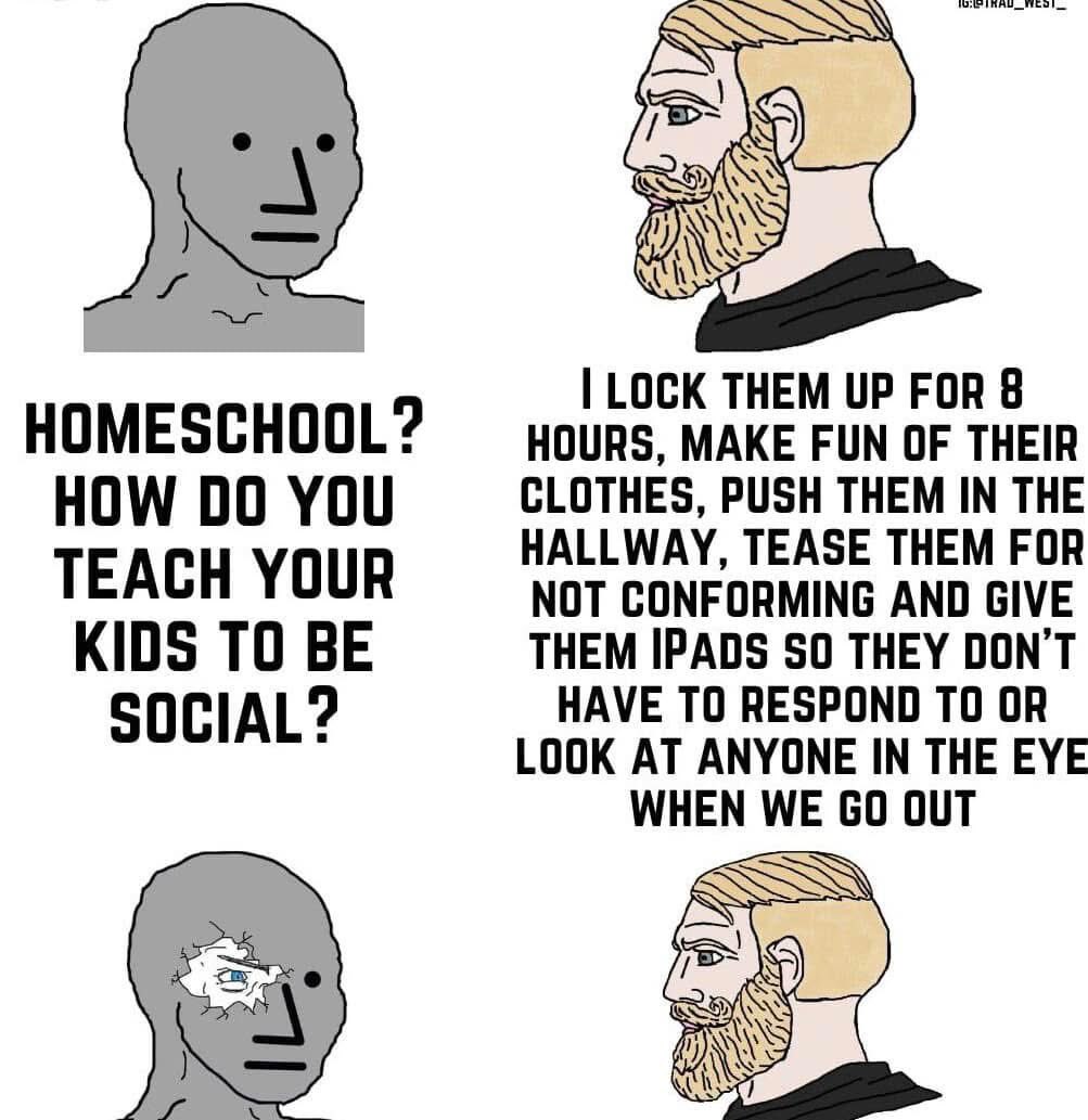 Homeschool_LLC's tweet photo. Kinda like pre-prison https://t.co/d1TS6v2dTD