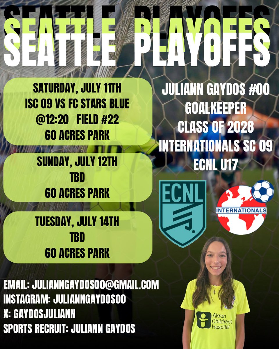 GaydosJuliann's tweet photo. ECNL Playoffs 📍Seattle, WA

@TopDrawerSoccer @ECNLgirls @ImYouthSoccer @ImCollegeSoccer @TheSoccerWire @PrepSoccer https://t.co/hkmsizjx7W
