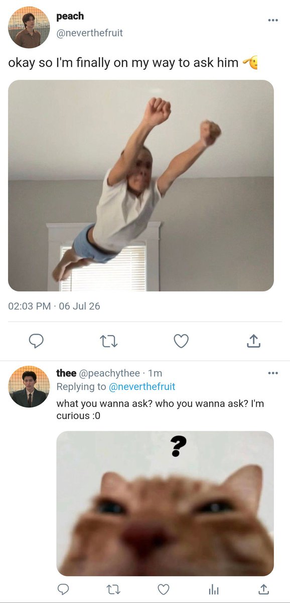 narachieves's tweet photo. for fourrr, yeah peach finally #asks him. https://t.co/3CO8N8Eu8s
