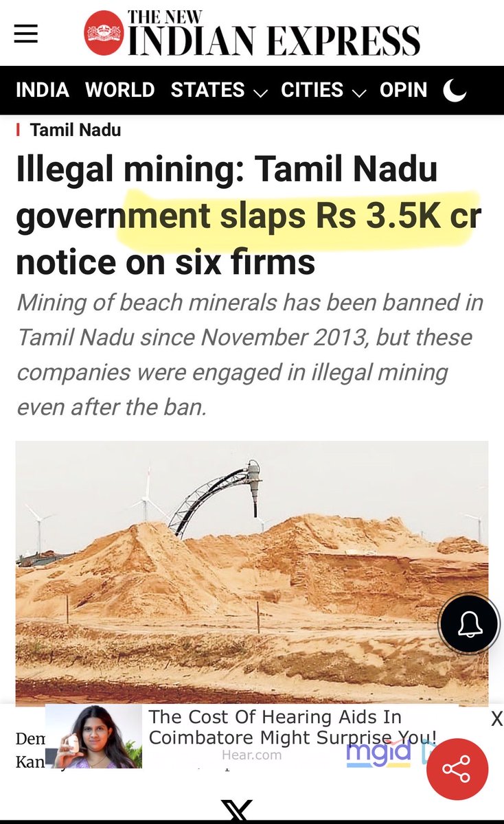 Selvakumar_IN's tweet photo. CM Vijay @CMOTamilnadu meets with ₹5,832 crore VV Minerals scam accused Vaikundarajan Subramanian.

This gentleman & his family companies owes ₹3,500 crores mining royalty to Tamilnadu government. 

What’s the deal between him and CM ?

TVK’s anti-corruption narrative falling apart so soon. This govt can’t survive just on reels and shorts. 

This follows CM’s earlier meeting with Anil Reddy, who is key accused in the ₹4,000 Andhra  liquor scam.

The VV Minerals case involves allegations of large-scale illegal mining, transportation and export of valuable beach sand minerals such as garnet and ilmenite from Tamil Nadu’s coastal districts. 

Investigators have alleged mining beyond permitted lease areas, regulatory violations, and collusion with public officials, resulting in an estimated loss of ₹5,832 crore to the state government.

Following directions from the Madras High Court, the CBI registered cases against 21 individuals, including S. Vaikundarajan, his sons and other members of his family, along with six companies. The High Court also observed that the allegations pointed to “official corruption” and a possible political nexus behind the illegal mining operations.

If a government truly stands for transparency and clean governance, meetings with individuals facing such serious allegations inevitably raise legitimate public questions.

As we continue to observe the functioning of the TVK government, a pattern appears to be emerging:  act against  small corruption, but engagement with powerful sharks who is swindling ₹1000s of crores of state govt revenue.

Vijay is most dangerous CM that TN has ever seen.