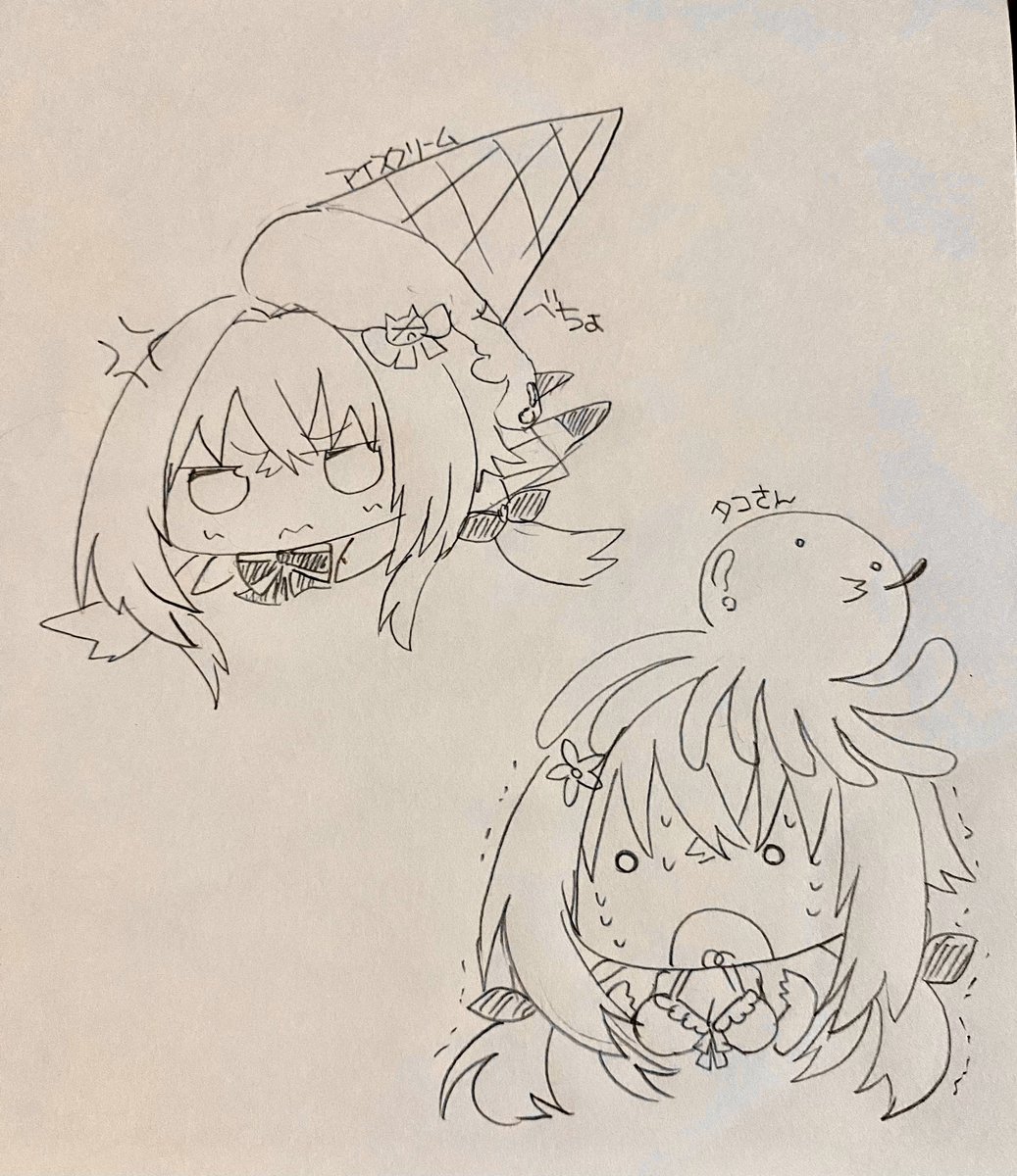 u_uzzz_z_'s tweet photo. なんか頭に乗っちゃってる華乃🍦🐙 https://t.co/DbwMDvExCx