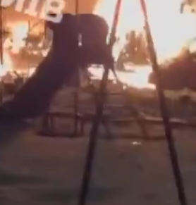 HuginnOdinn's tweet photo. @BohuslavskaKate uhm isnt that just a slide that kids play on? it even has the ladder if u look closely https://t.co/TQBXoBuWnE