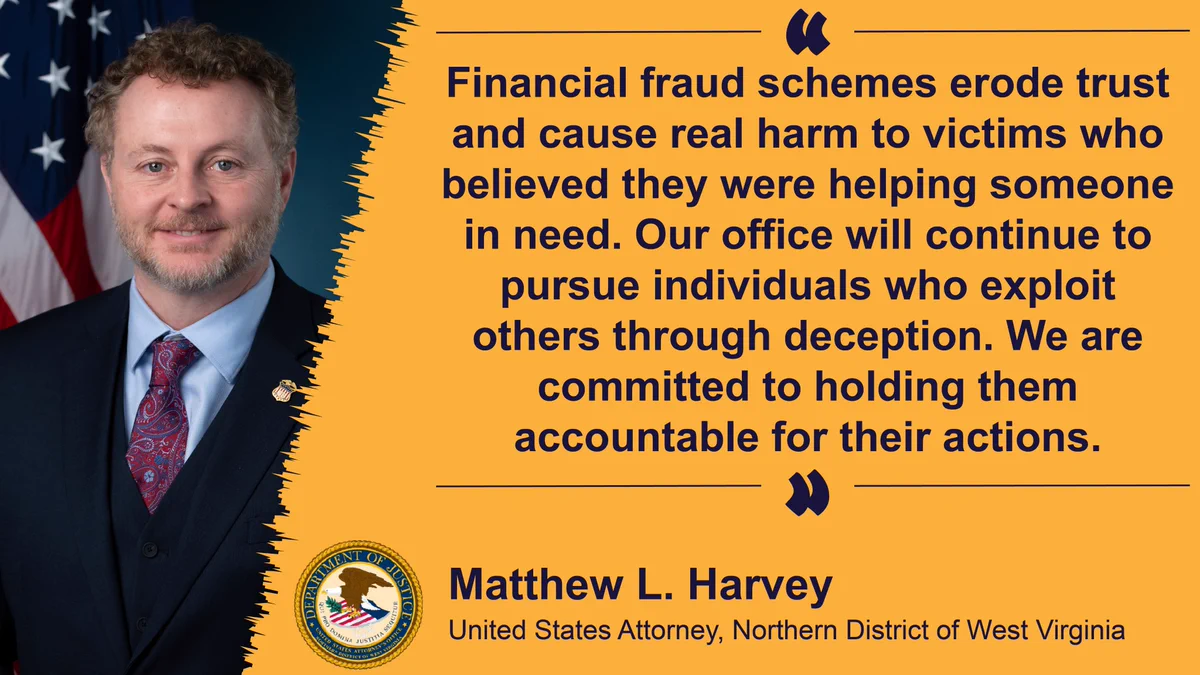 “Financial fraud schemes erode trust and cause real harm to victims who believed they were helping someone in need,” said U.S. Attorney Matthew L. Harvey. “Our office will continue to pursue individuals who exploit others through deception. We are committed to holding them accountable for their actions.”