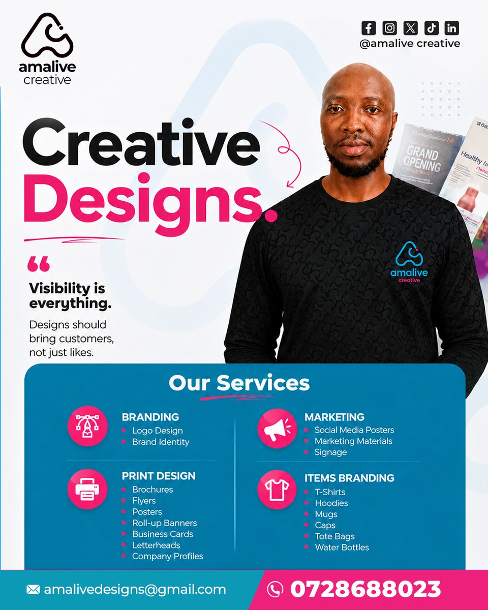 AmaliveDesigns's tweet photo. Every business wants likes converted into customers.
That's where strategy meets design. We create brands that capture attention, build trust, and inspire action helping your business stand out in a crowded market.

#brandstrategy #CreativeDesign #amalivecreative #amalivedesigns https://t.co/2lyZLfZFNj
