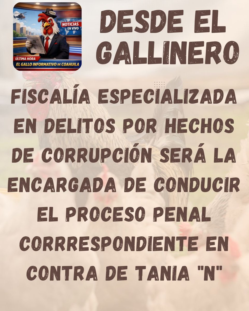 Galloinforma's tweet photo. La Fiscalía Especializada por Hechos de Corrupción será la encargada de llevar el proceso en contra de la ex alcaldesa de Muzquiz, Coahuila por peculado y abuso de funciones, cargos adicionales a los de 280 millones de pesos que ya están en proceso. #muzquiz #coahuila #morena #4t https://t.co/SDhqz4km3F