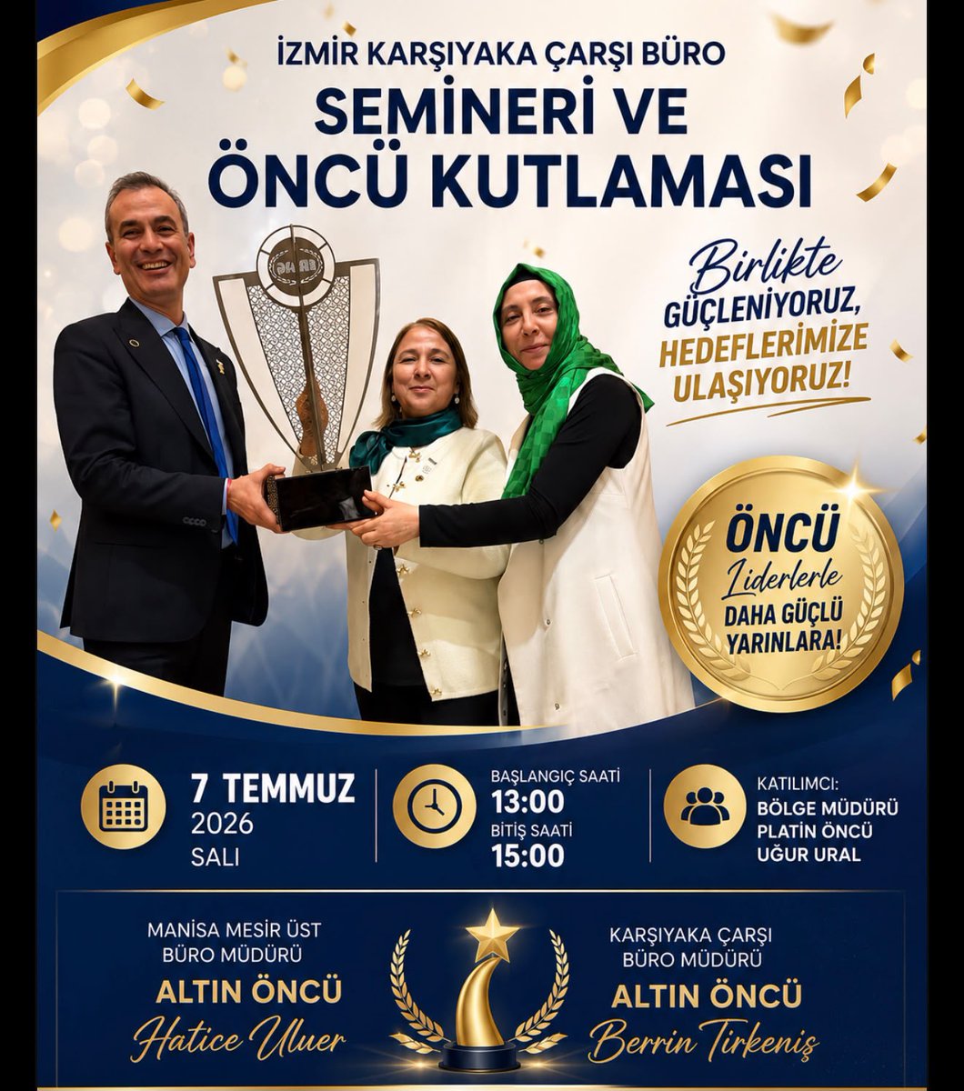 berrintirkemis's tweet photo. 🇹🇷🏆YARIN GÜNLERDEN KARŞIYAKA ÇARŞI BÜRO UĞUR URAL BÖLGE BİRİNCİSİYİZ🏆🏆 SEMİNERİMİZ VE KUPA  KUTLAMAMIZA HAZIRIZ🇹🇷🇹🇷🇹🇷 https://t.co/8v0U9PdqTz