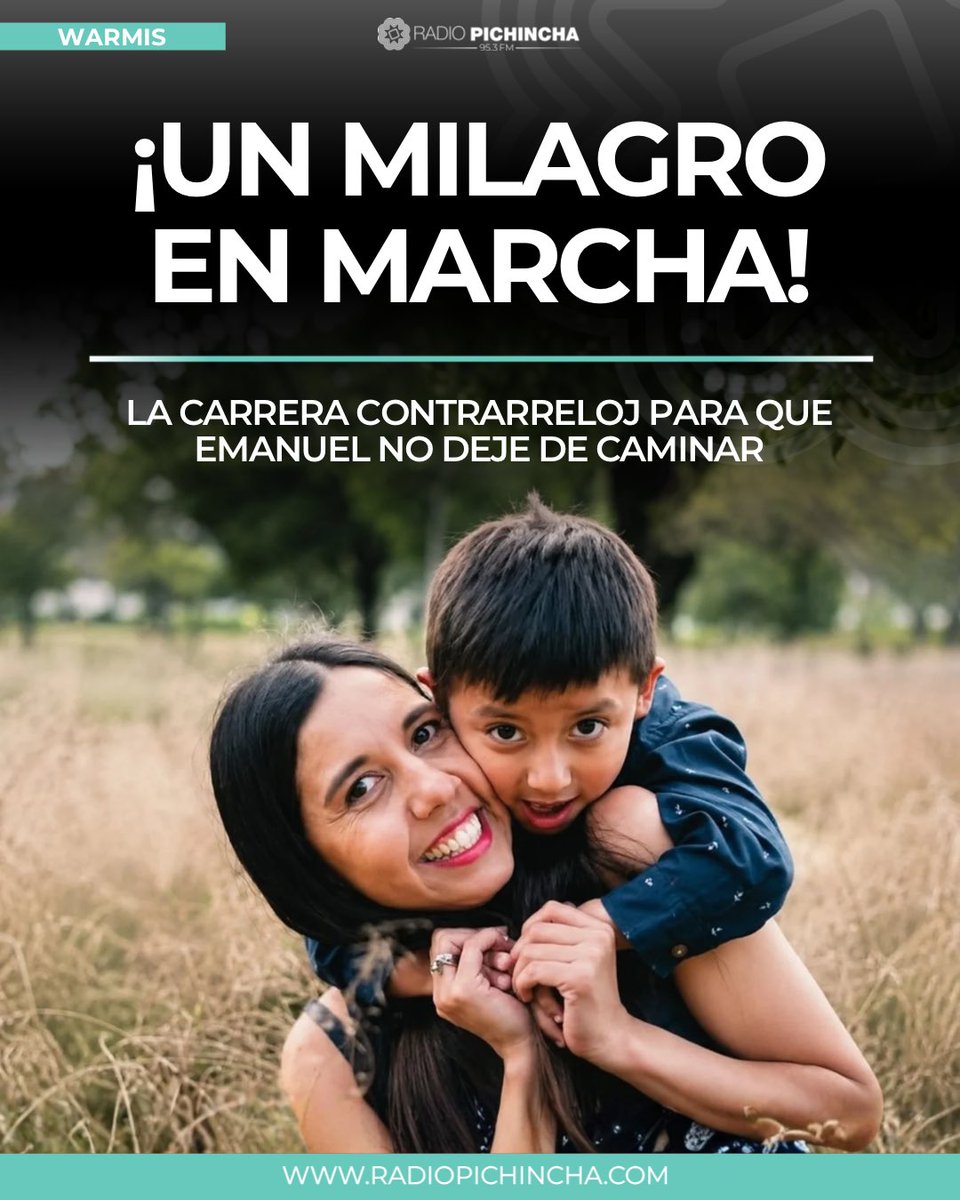 radio_pichincha's tweet photo. 👭#WARMIS | Su familia impulsa una campaña nacional para recaudar los 3,5 millones de dólares que cuesta una terapia génica capaz de frenar el avance de la distrofia muscular de Duchenne. Con apenas 9 años, Emanuel enfrenta una enfermedad degenerativa que amenaza con arrebatarle la capacidad de caminar.
#LaRadioDeLasNoticias
⬇️Los detalles
https://t.co/Ta5K3bfVT5