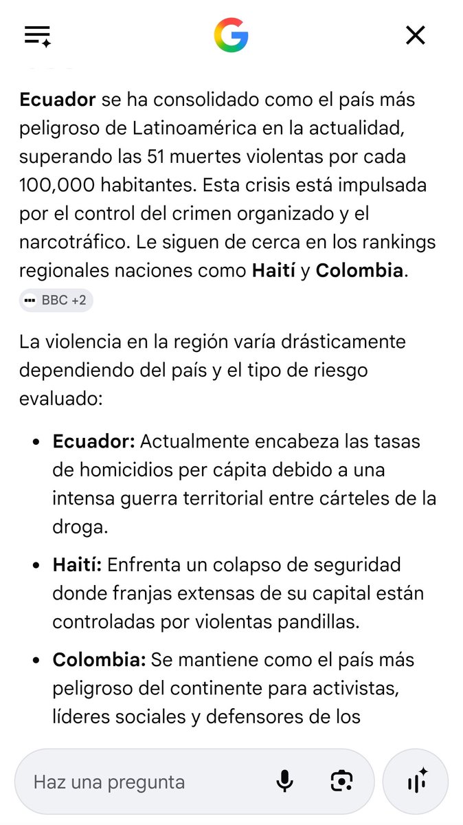 XyetlaX's tweet photo. @1sa4c06 @LuisAlbert76682 @ItielCesar87145 @En_jupiter_ Que raro según registros ecuador es más peligroso que mexico seguido por Haití y Colombia es algo contradictorio https://t.co/1wkSxaJmSu