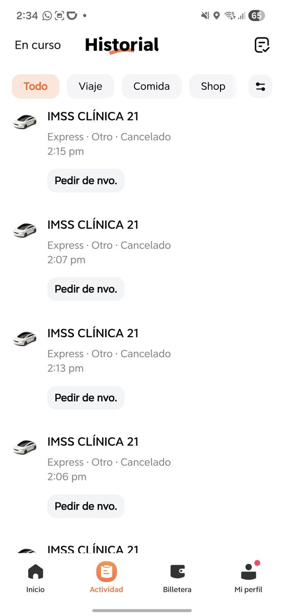 camachoanna's tweet photo. Oigan que pedo con @DiDi_Mexico osea nadie agarra viajes o.que, uno con urgencia de ir al Dr y nada que los toman o cancelan 
1 hr intentando y nada  Y no es que yo me esté quejando del precio me quejo que sis princesos chóferes no se que quiren de la vida
#didi #viaje #cancelado https://t.co/Znyt3x66W1