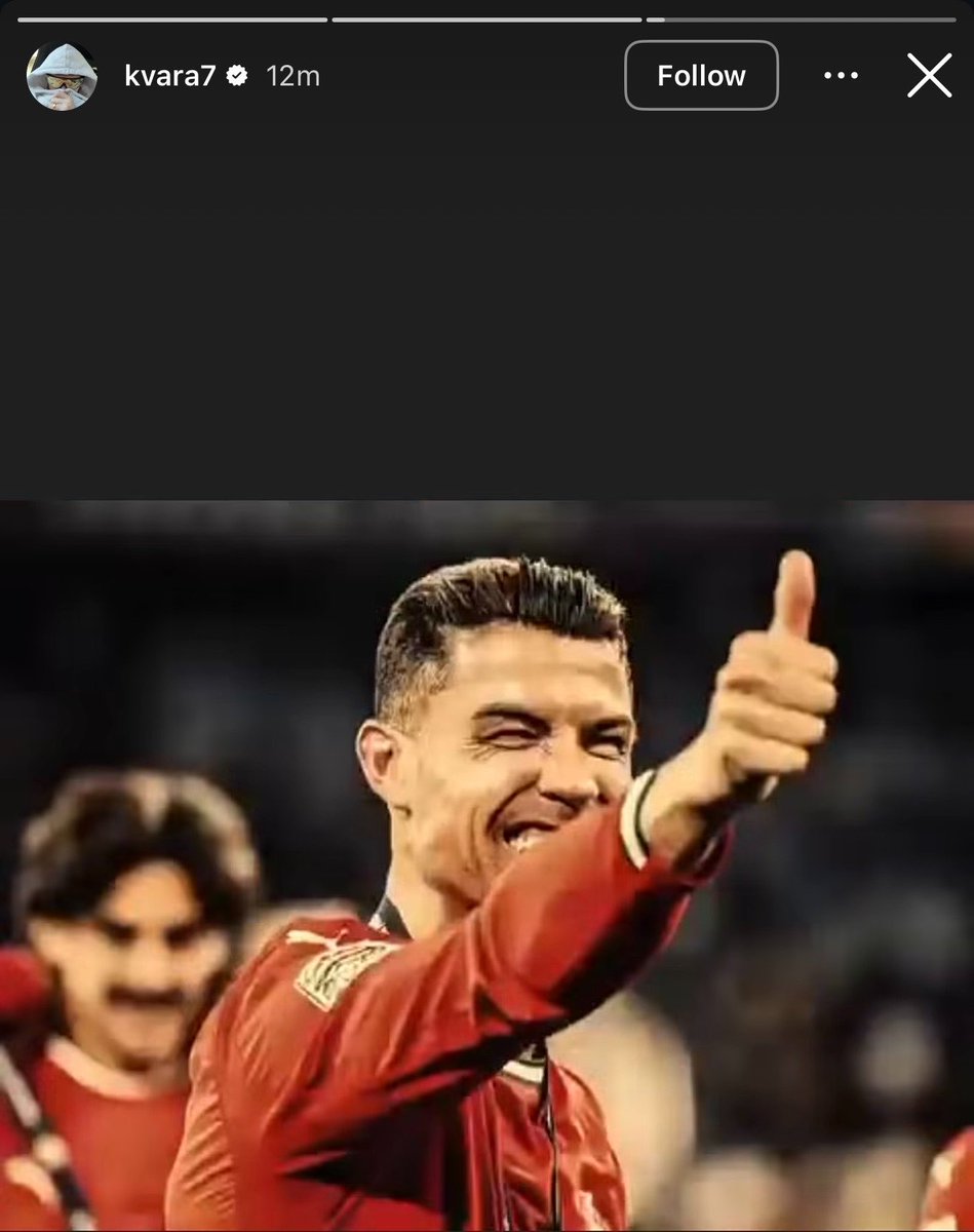 totalcristiano's tweet photo. 🚨 Kvaratskhelia on IG. https://t.co/ZkPQEbPJio