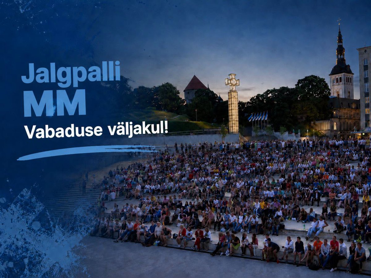 kalvik13's tweet photo. Mul on hea meel teada anda, et jalgpalli maailmameistrivõistluste otsustavatele mängudele saab kaasa elada Tallinna kesklinnas Vabaduse väljakul, kuhu paigaldatakse suur ekraan.
Esimene mäng toimub juba sel reedel, kui veerandfinaalis lähevad vastamisi Hispaania - USA/Belgia. https://t.co/X20WOWK2We