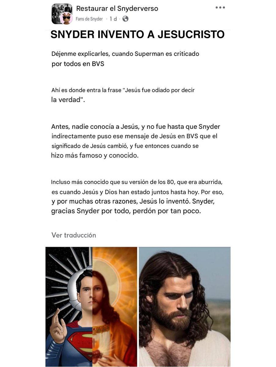 snydertard_'s tweet photo. Snyder invento a Jesús esto es incre-

No ya enserio, ya no mamen ya me niego a creer que esto es verdad https://t.co/wQUAfwbx3O