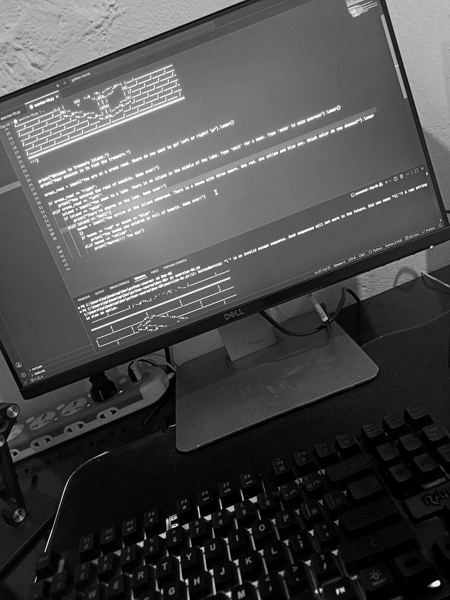 phantomcodesdev's tweet photo. Day 10 of learning Python 🐍

Today I learned more about functions with outputs and how returning values makes code more flexible and reusable.
To apply what I learned, I built a Calculator that performs basic arithmetic operations using functions and allows users to continue https://t.co/sP3Y7CEsbX