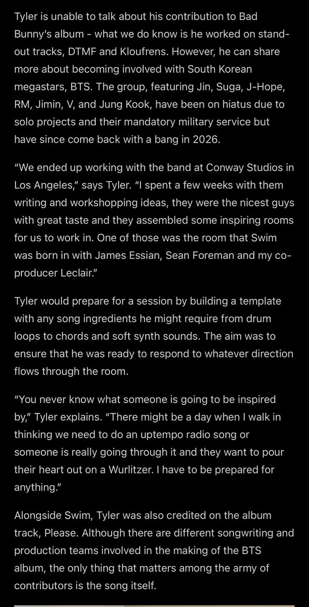 orul8ce's tweet photo. Grammy Award-winning producer Tyler Spry spoke about working with BTS on “SWIM” and “Please” 🔥🔥🔥👏👏👏👏

https://t.co/MKTDy8gBxq https://t.co/ysr1wkxqJw