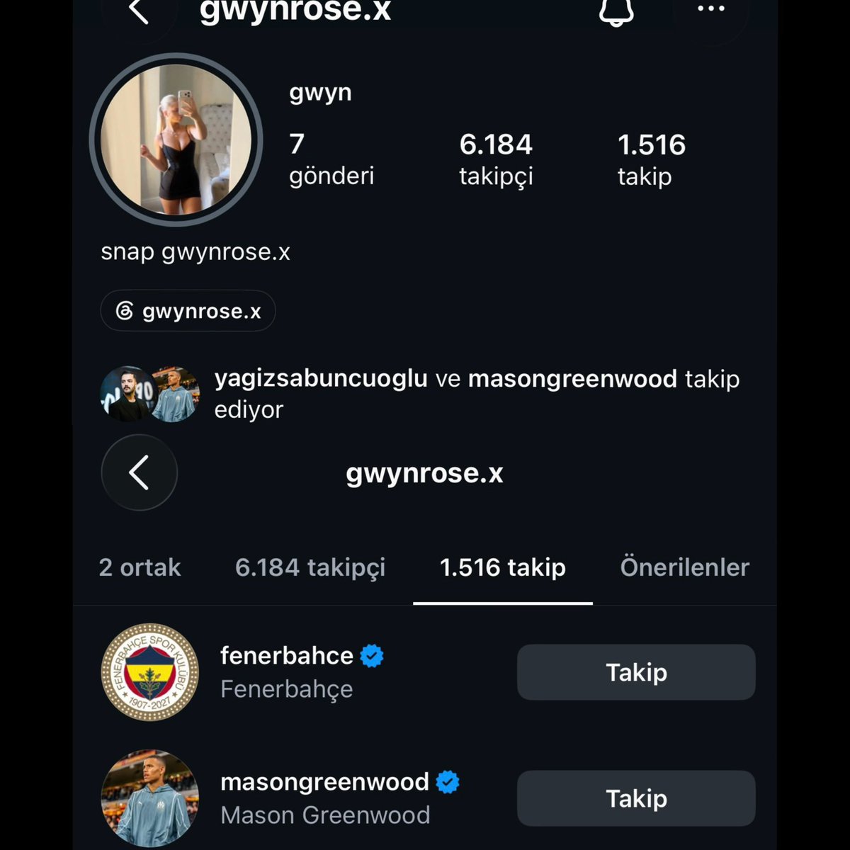 barknedit's tweet photo. 🚨 SON DAKİKA | Mason Greenwood'un eşinin kız kardeşi, Instagram'da Fenerbahçe'yi takip etmeye başladı. https://t.co/ELaYYmIVFz