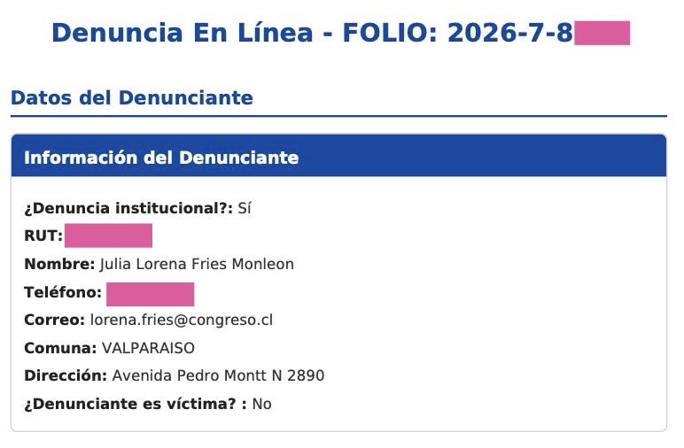 lorenafriesm's tweet photo. Denuncié ante el Ministerio Público para que se investigue la filtración del preinforme de Contraloría sobre NNA haitianos. Si bien los niños fueron encontrados, no basta. Filtrar datos sensibles no puede quedar impune. Queremos saber quién fue y que responda por el daño causado. https://t.co/sZukjc4D9q