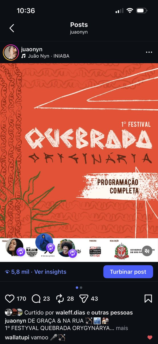 Juaonyn's tweet photo. Segue o 🧵 
Com a PROGRAMAÇÃO COMPLETA 

1º FESTYVAL QUEBRADA ORYGYNÁRYA 

Rua Adobe 144
Jd Romano
ZL de SP

Não perde! 
Tudo de GRAÇA e da nova CASA BALAYO para a RUA !!! 🏹🎶 https://t.co/9ZMw9JOF3p