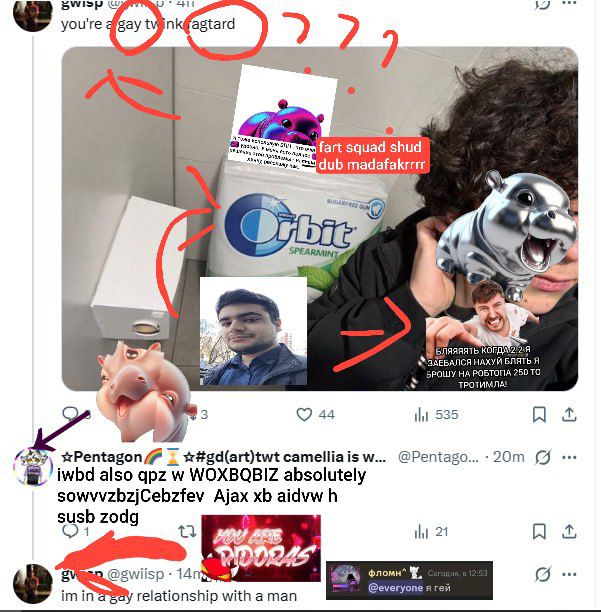 illffff01's tweet photo. как я прочитал эти ебанутые высеры англоязычных циркачей (gwisp и Pentagon (который, сука, не имеет права находиться в гдк с такими тупорылыми обозначениями в нике)): 1→2 https://t.co/LYUYSjNiey