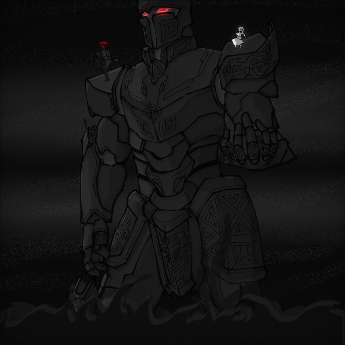 ambkree's tweet photo. Got spoiled the latest chapters so... Here.

Sunless would probably be a tuff Jaeger name (Pacific rim)

#shadowslave https://t.co/7dpek8XTLk