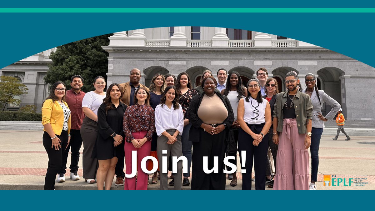 CA_EPLF's tweet photo. 2026-27 CA Education Leadership Policy Fellows applications are open for the inaugural cohort!

See who should apply here: https://t.co/MVsdSjbcRL https://t.co/QhTMywcKKS