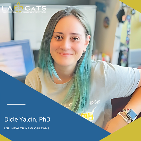 LACaTSCenter's tweet photo. Congratulations to Dr. Dicle Yalcin @LSUHealthNO  for presenting her flash talk on validating 40-plex immunofluorescence in Kaposi sarcoma at the June #NISBRE2026 meeting. Proud to celebrate LA CaTS investigators! #translationalTuesday #IDeACTR https://t.co/4gBv1O3BTZ