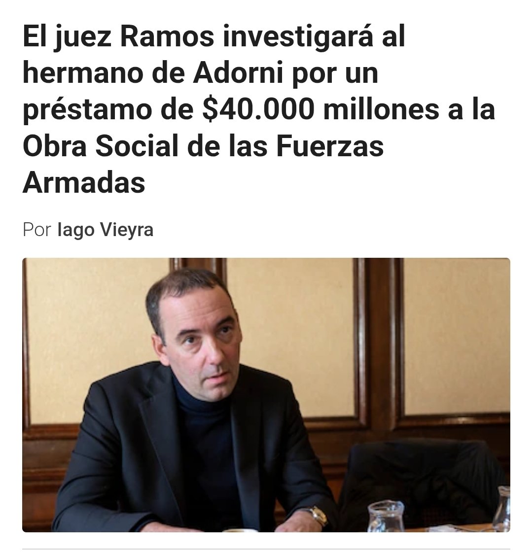 RicBenedetti's tweet photo. Querido @luispetri:

En los primeros meses de 2024 te mandé un mensaje sincero y con afecto: "Ojo con lo que firmás. Ojo con la gente que te meten en el Ministerio. Cuidate, o te van a embocar."

Te veía tan entusiasmado en las reuniones de gabinete, tan fanático de Milei, con esos abrazos, esos bailes y esos saltitos con el Javo, que pensaba: "Se entrega solo... cómo se la van a poner a este muchacho."

Dicho y hecho.

Hoy la Justicia investiga el préstamo multimillonario a la obra social de las Fuerzas Armadas y entre los nombres que aparecen en la investigación vuelve a estar el hermano de Adorni. Justamente uno de los nombres que nunca debió haber aterrizado en un área tan sensible.

No sé cómo terminarará esa causa. Lo dirá la Justicia. Pero la política tiene una ley que no falla: cuando dejás que otros te armen el Ministerio, también les entregás tu destino.

Y ahora sos vos el que tendrá que dar explicaciones por decisiones tomadas durante tu gestión.

Eso fue exactamente lo que intenté advertirte en aquellos primeros meses de 2024.

Porque el poder nunca premia a los incondicionales. Los usa. Y cuando dejan de servir, sigue viaje.
