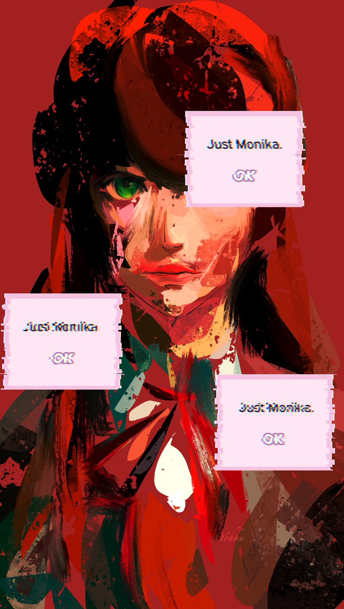 Yohkuart's tweet photo. Just Monika. #ddlc https://t.co/UoRaGCXv4j