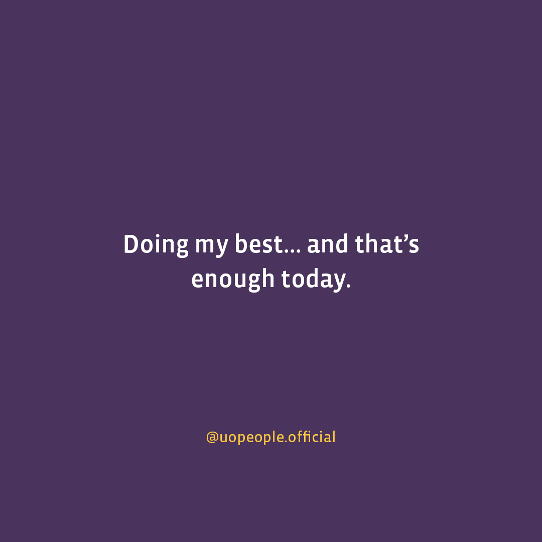 UoPeople's tweet photo. Doing your best is enough today ๐#UoPeople #Affirmations #OneStepAtATime https://t.co/HtlaIUSYdn