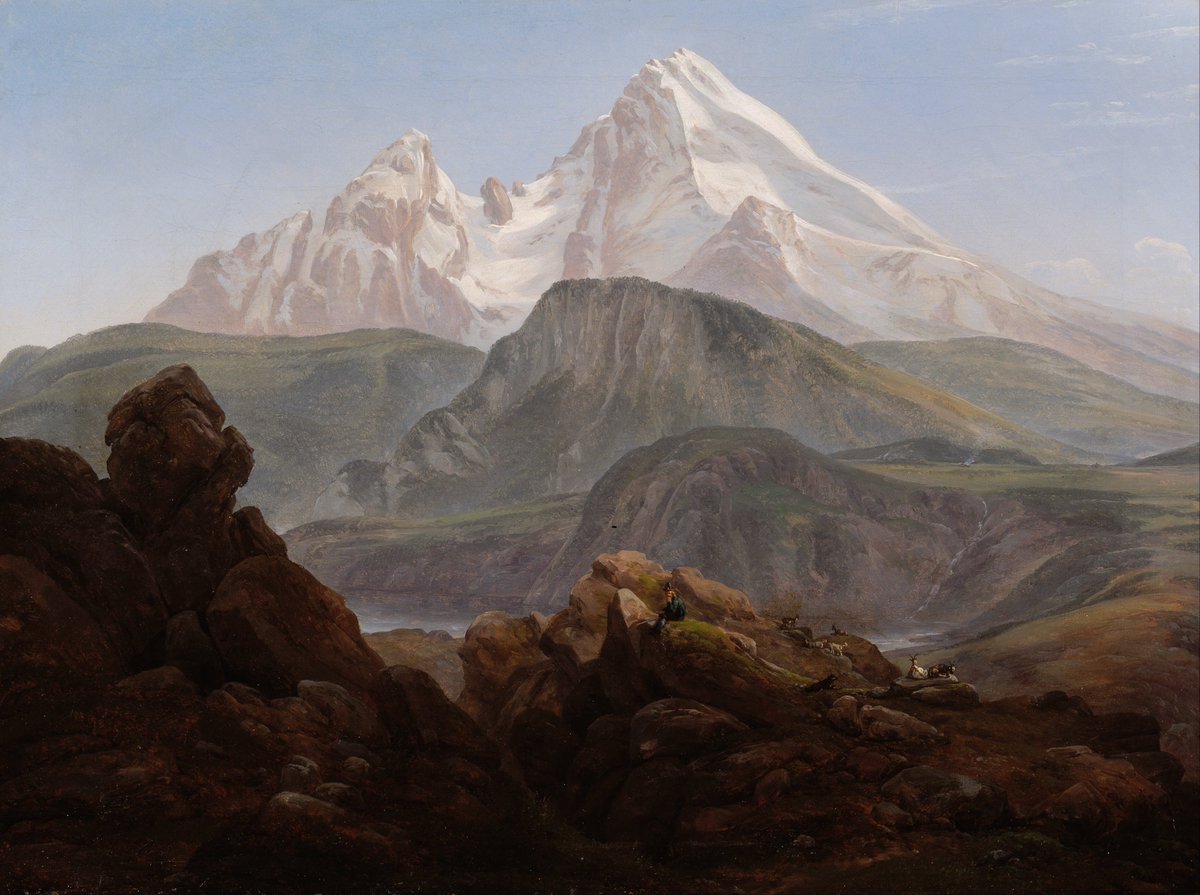 Tcolegoat's tweet photo. "The Watzmann" - Johan Christian Dahl (1825) https://t.co/Zw944NzOID