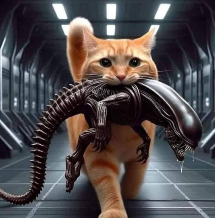 KeithHaussel's tweet photo. Alternate ending of Alien https://t.co/9EpGofakEg