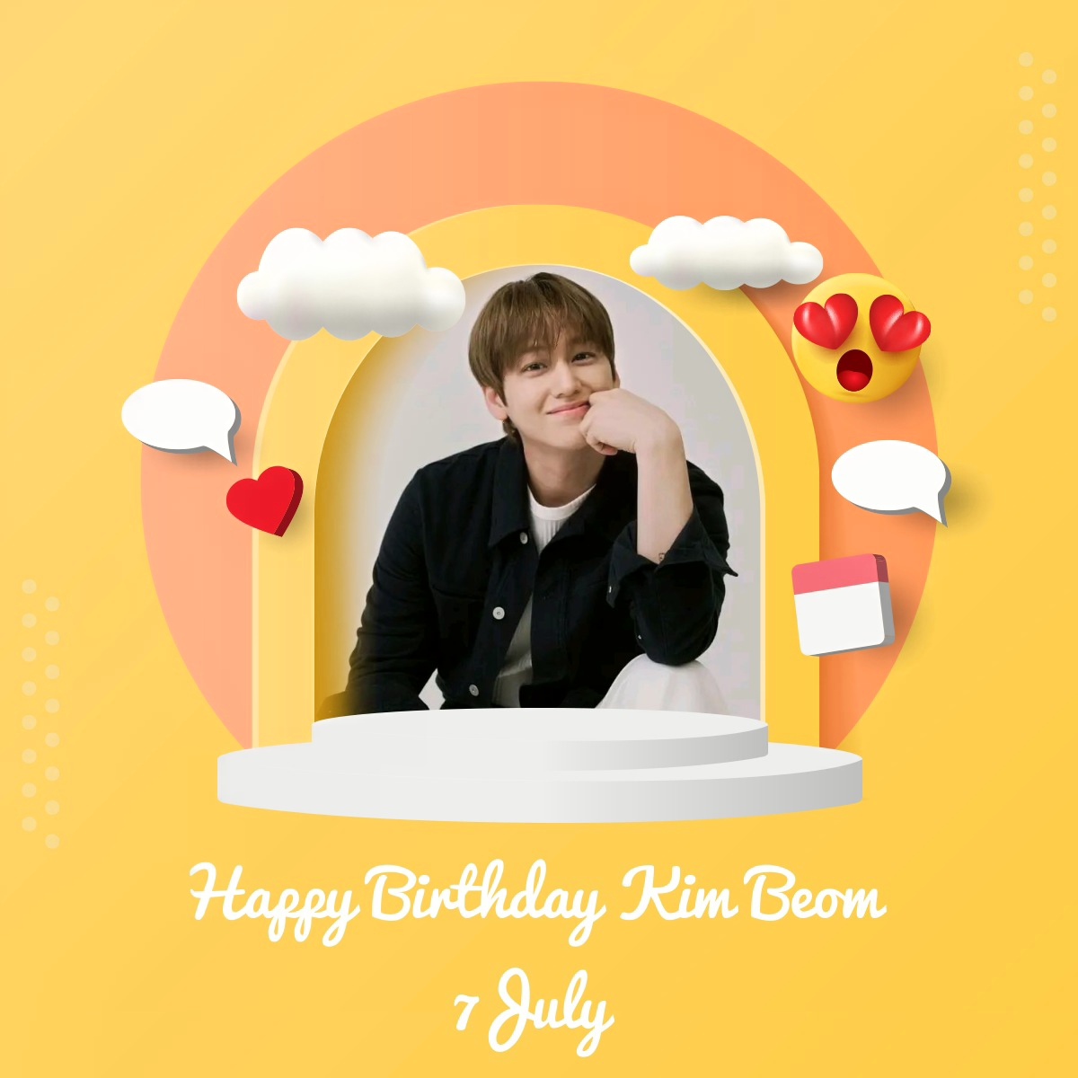 Rachelspanish34's tweet photo. ¡Happy Birthday,Bum! 💛🧡

#HappyBirthday 

#KimBum #KimBeom #김범

#HappyKimBeomDay 🙌🎂🎉 https://t.co/P9mpiGAMN0