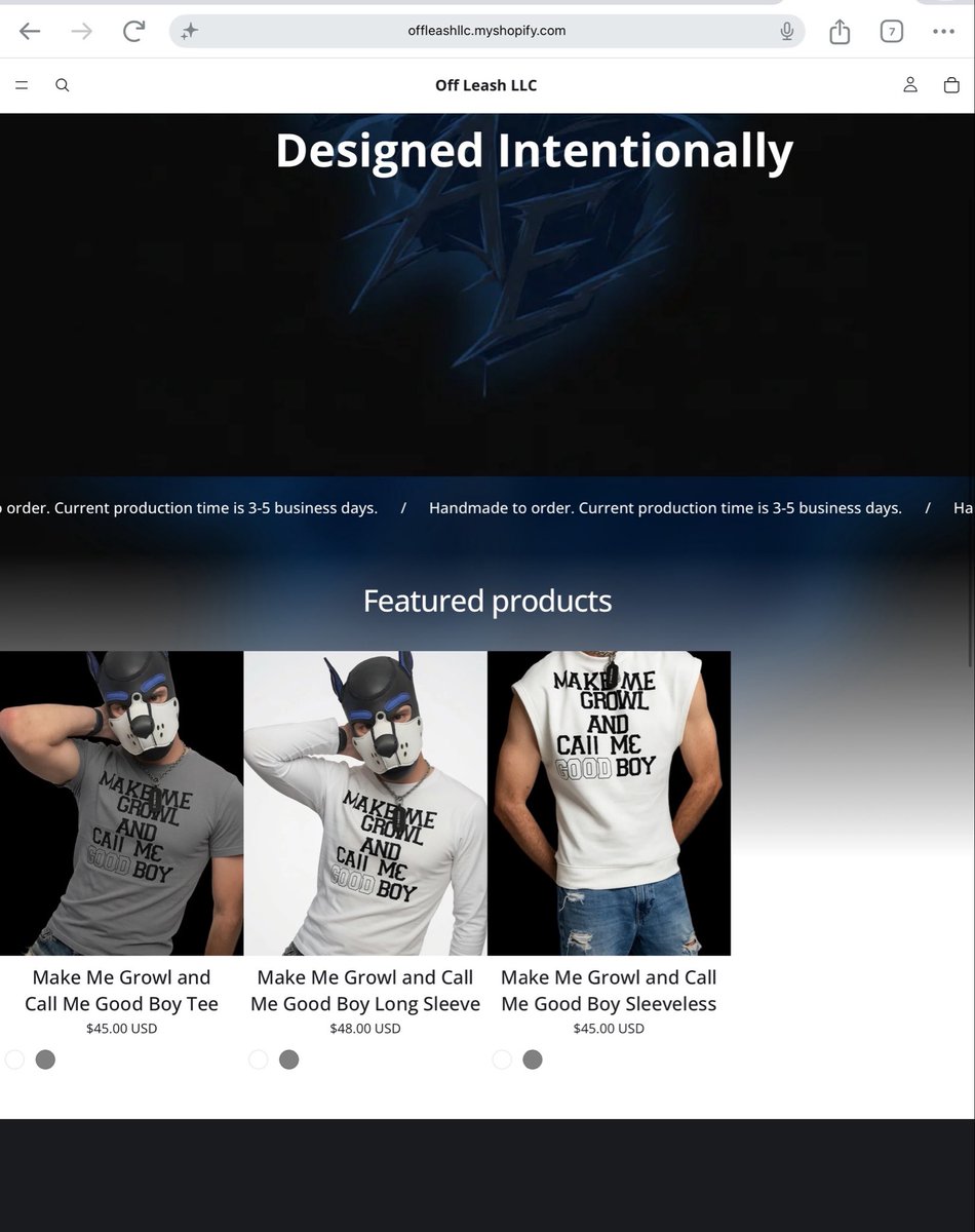 ArcherEricks's tweet photo. Sorta decided to do a thing and well. Off Leash LLC is live.

https://t.co/VdbWtmGN4g

First drop is live: Make Me Growl and Call Me Good Boy

Handmade to order. Designed differently. Designed intentionally.

Wear the warning label. 

#furry #furryfantasy #furryartㅤㅤㅤ #streetwear #altfashion #lfg #gay