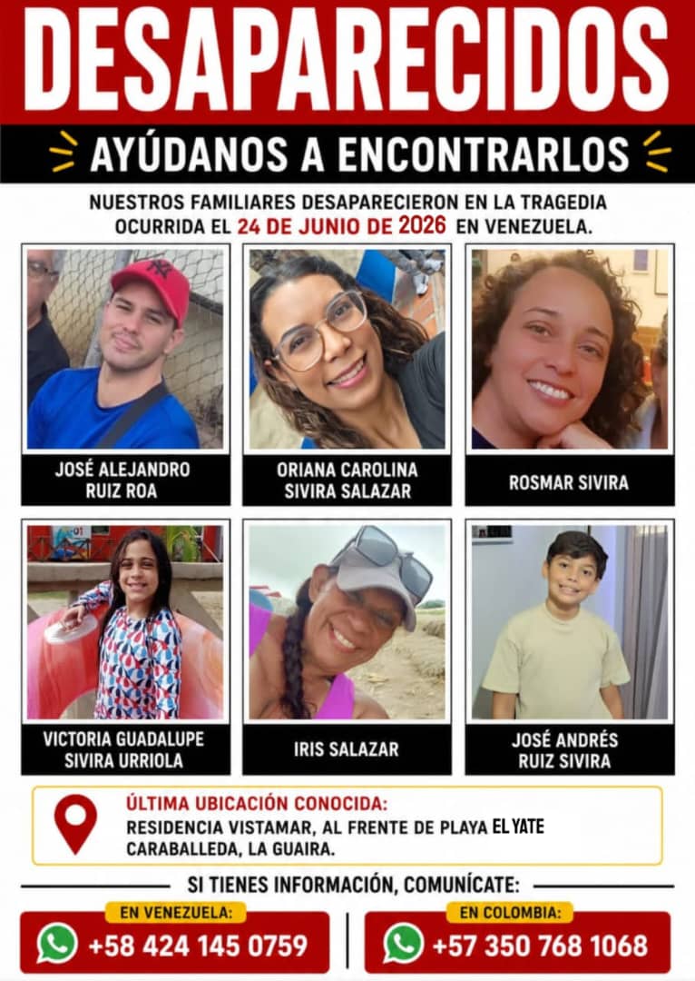 omairalabradorm's tweet photo. Aún los buscan. Aún los esperan.  Familia de raíces tachirenses.
#Táchira https://t.co/R5KceSBWs7