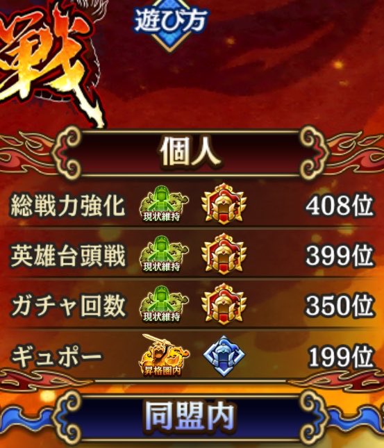 van_der_vaart_'s tweet photo. 大同盟戦、オールキープ✨️

ギュポーは昇格圏内へ滑り込んだと思ったら…そのまま滑り落ちました∠(:3∠  )­­┘≡
ギュポーと戦ってると思っていたら最後は対人戦でした。

駆逐してやる!!　この世から･･･一匹･･･残らず!! https://t.co/RAmaIaODqO