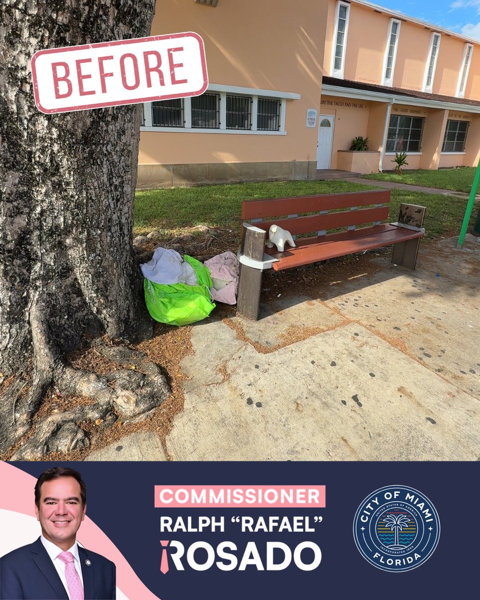 ralphrosado305's tweet photo. The difference is in the details and every detail matters.
Â
#MiamiMakeoverMonday
â¨Email requests to D4@miami.gov or call (305) 250-5420
Â
...
Â
La diferencia estĂĄ en los detalles, y cada detalle importa.
Â
#MiamiMakeoverMonday
â¨EnvĂa tus solicitudes de mejoras a D4@miami.gov o llama al (305) 250-5420