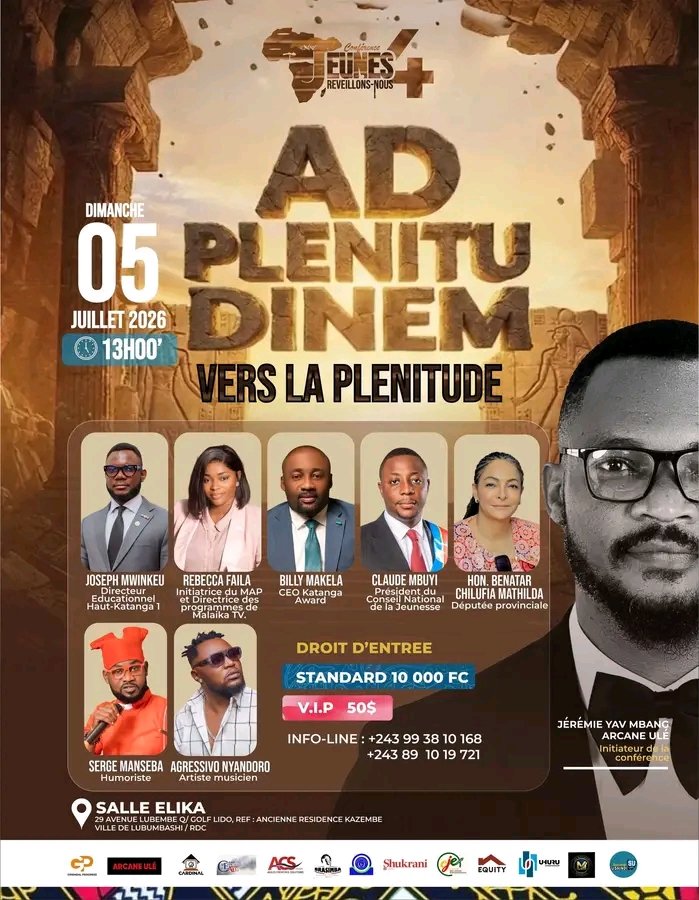 MADIKASYMP34879's tweet photo. 🇨🇩 Honoré d'avoir répondu à l'invitation de Jeunes, Réveillons-Nous pour la 4ᵉ édition de la conférence #JRN4.
Une pensée particulière à mon grand frère @MbangJeremie  Baba Mutumishi, dont l'engagement en faveur de l'éveil et de la formation de la jeunesse force le respect.
# https://t.co/XnueqDu1a0