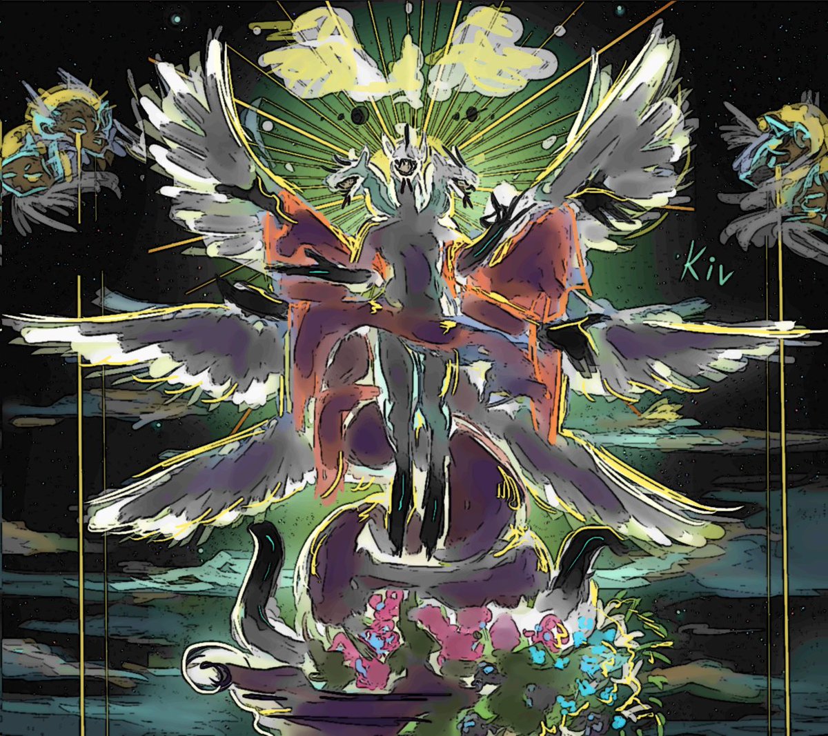 KivSecret's tweet photo. sketch ilustration of my sona god form :D
#fursona #scalie #sketch #god #characterdesign https://t.co/lD7ARwqhuj