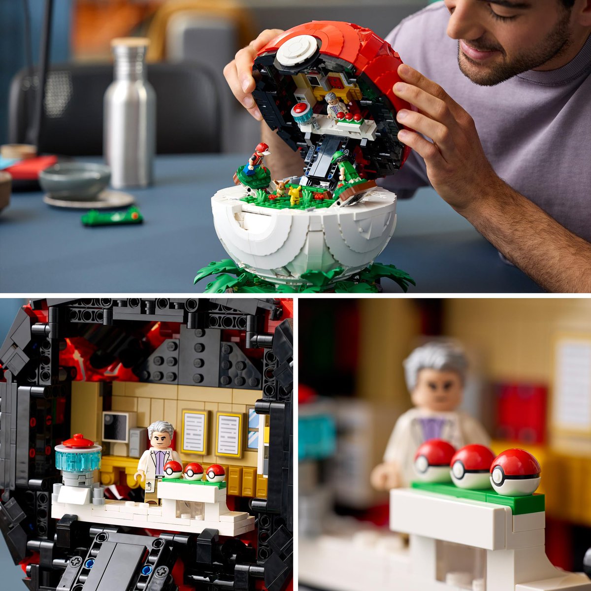 Carterbricks04's tweet photo. New LEGO Poké Ball set images!!! We just got our first look at 72154 Iconic Trainer Moments set thanks to Lite!  It will retail for $259.99 on October 1st! https://t.co/OJpEX6JUts