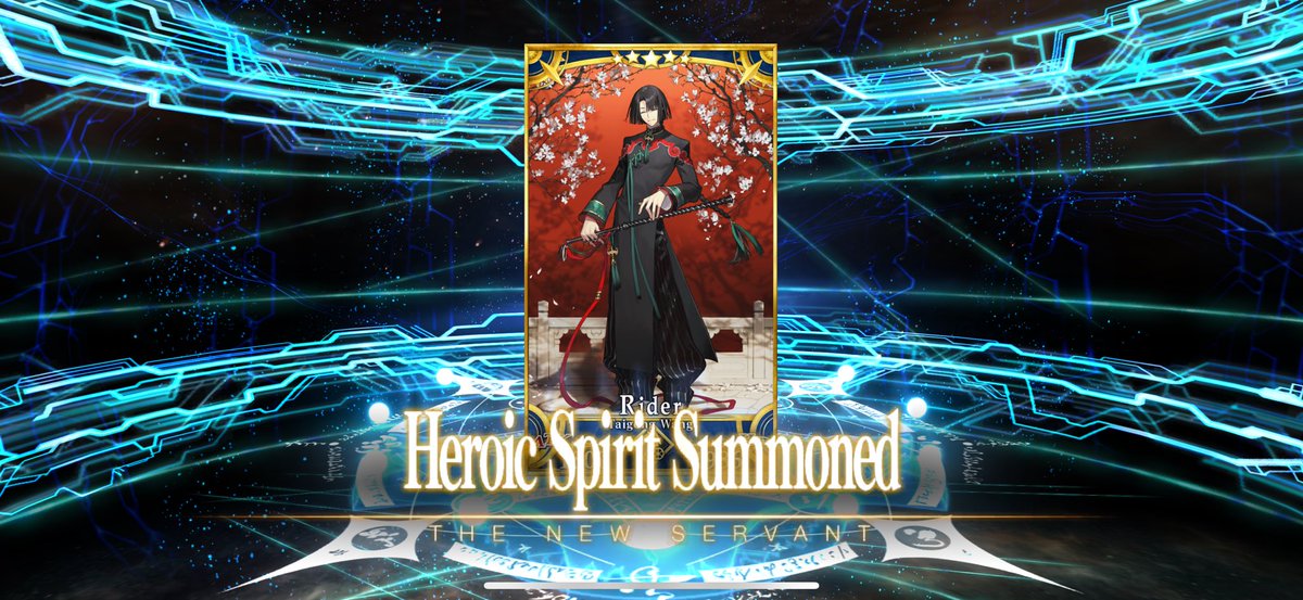 Fatamarukun's tweet photo. Destiny summon results, got Chinese dude with charisma! #FGO https://t.co/1oQmEX5YTV