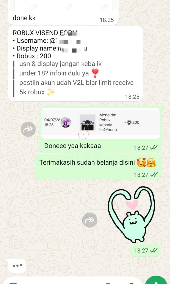 sohfaatn's tweet photo. 32. Testi robux via send/ username (usn) https://t.co/09IDJmglNU