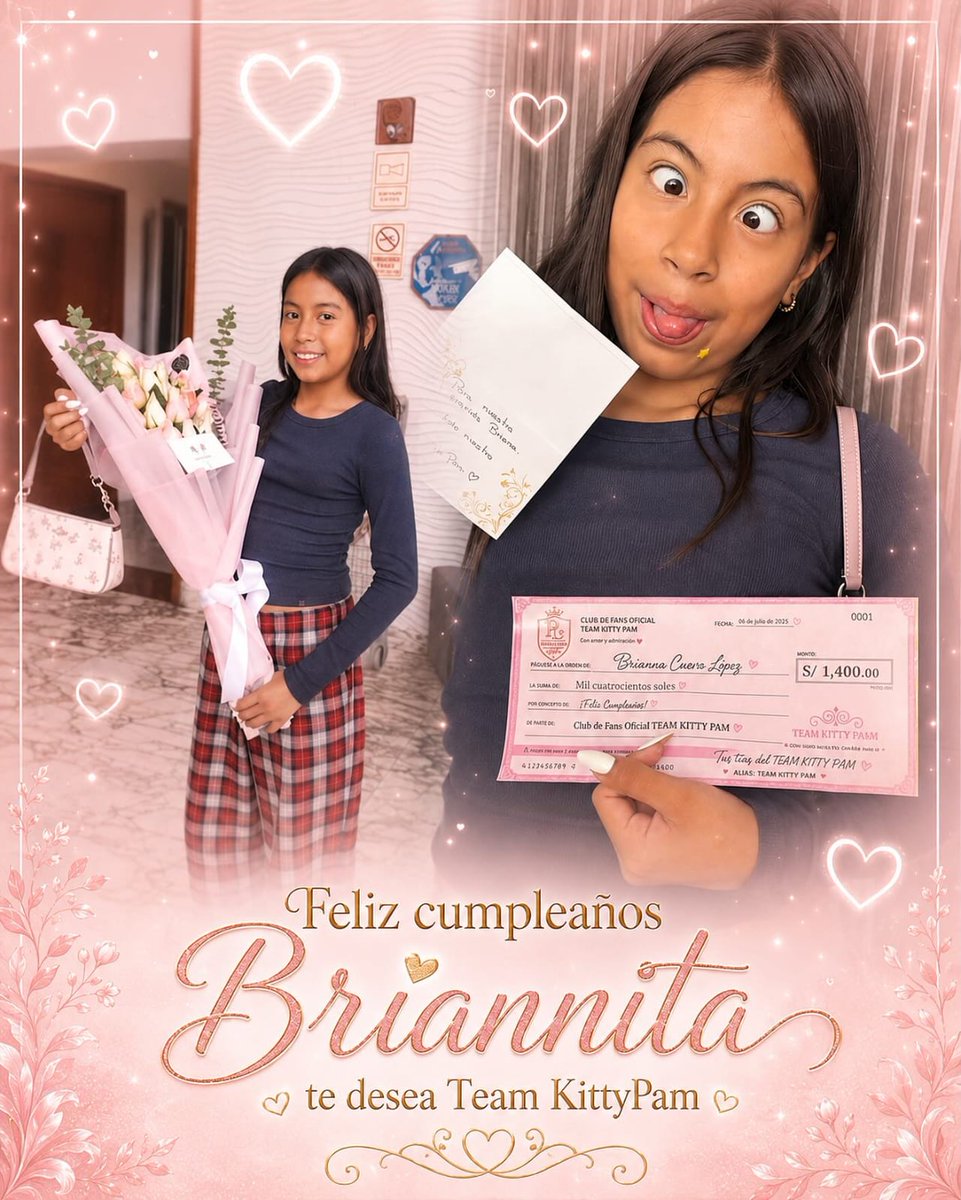cfopamelalopez's tweet photo. Feliz Cumpleaños Briannita, que hoy y siempre seas una niña Feliz y Amanda. Tus tías #KittyPam. #CFOPamelaLopez 
#TeamPamelaLopez
#TeamKittyPam https://t.co/gr8mR1j9jy