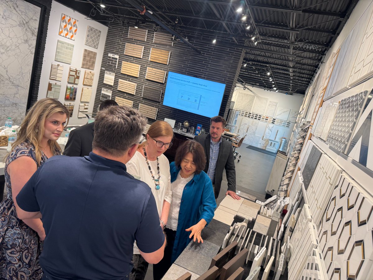 UFdcp's tweet photo. Huge thanks to 2016 DCP Ph.D. graduate James Antonucci Jr. and our friends at Stone Tile Group for hosting a fantastic tour this past week for @UFDCPDean, IND Chair Nam-Kyu Park, and SBE Director Lisa Platt. We loved the chance to connect and see your work! What a great visit! https://t.co/N5t9HBeFXH