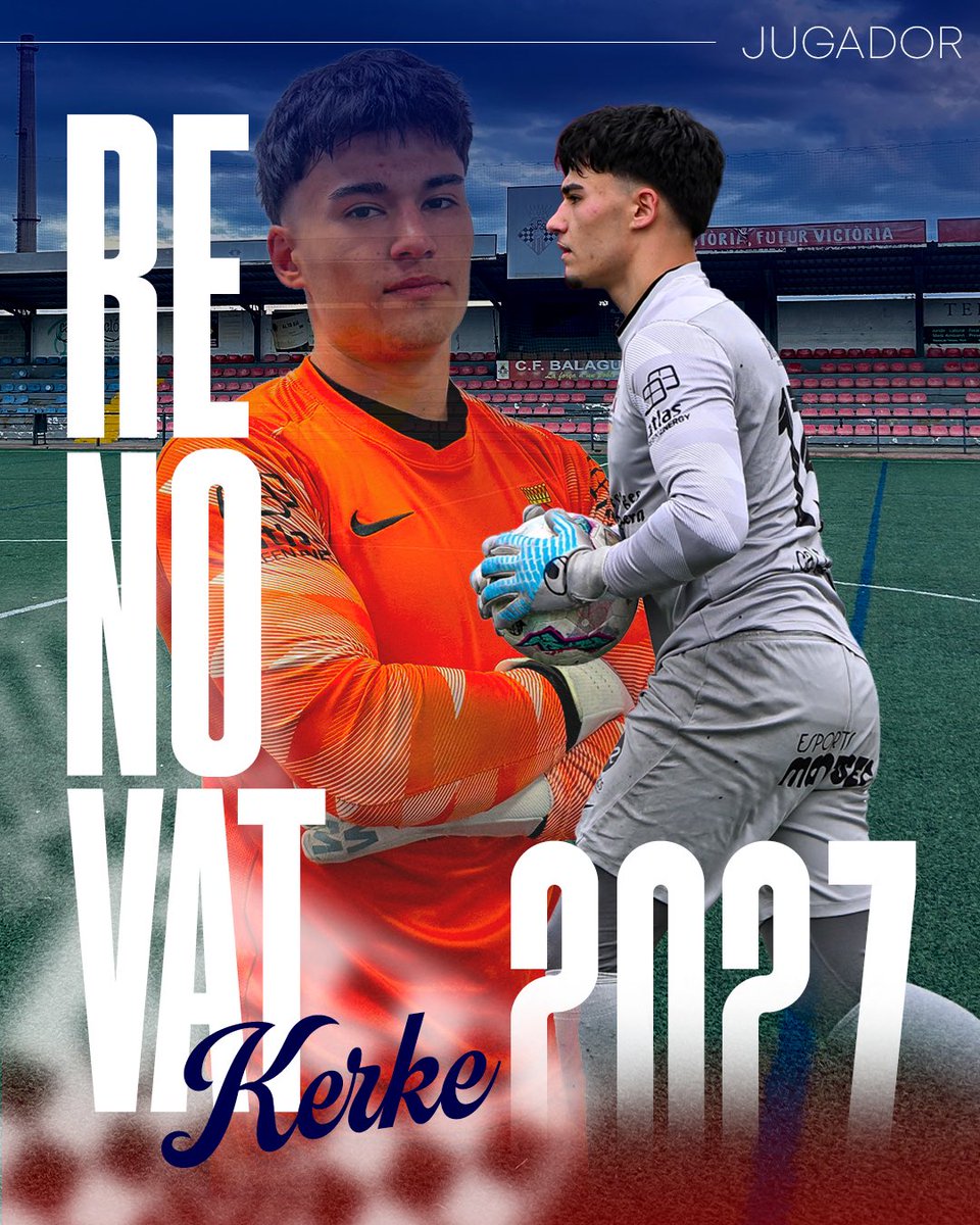 Balaguer_CF's tweet photo. 🔴🔵 Continuem amb les renovacions!

Avui és el torn d’Adrià Alburquerque “Kerke”, un jugador de la casa que porta tota una vida creixent i defensant els colors del club.

Després de completar la seva primera temporada com a amateur al primer equip, Kerke continuarà un any més. https://t.co/RtTBgETfqH