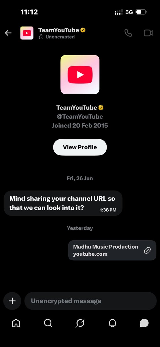 dhavalrd01's tweet photo. Hey @TeamYouTube,
You asked for my suspended channel URL in DM. I sent it days ago, but it's still unseen/unanswered (see pic). Please check DM and help me recover my channel! 🙏
https://t.co/6pDkN5b7mp https://t.co/FNbgsHMZia